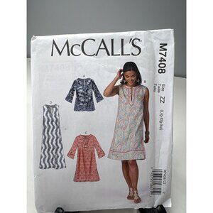 McCalls M7408 Misses Tunic & Dress Sewing Pattern Size L/XL/XXL Uncut